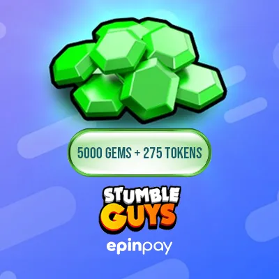 Stumble Guys 5000 Gems + 275 Tokens