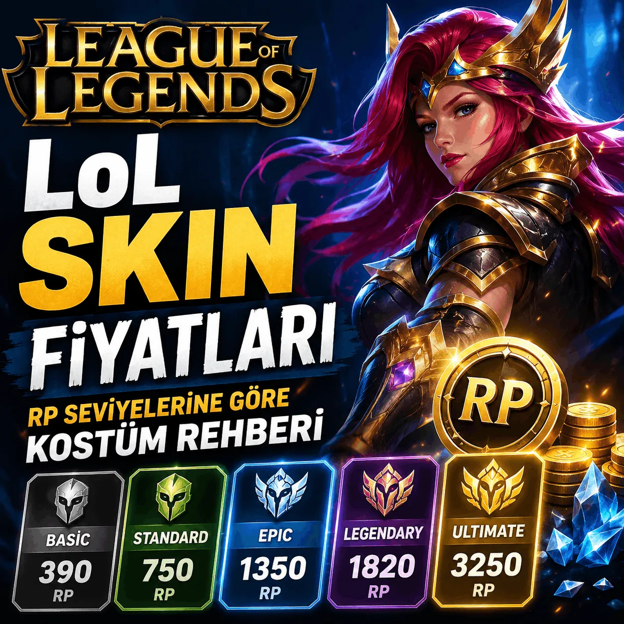 LoL Skin Fiyatları: RP Seviyelerine Göre Kostüm Rehberi