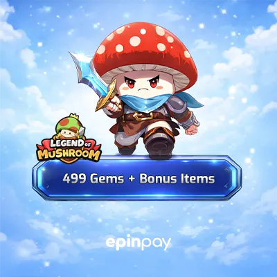 Legend of Mushroom 499 Gems + Bonus | Anında E-PIN | Epinpay