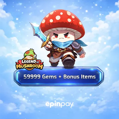 Legend of Mushroom 59.999 Gems + Bonus | Epinpay
