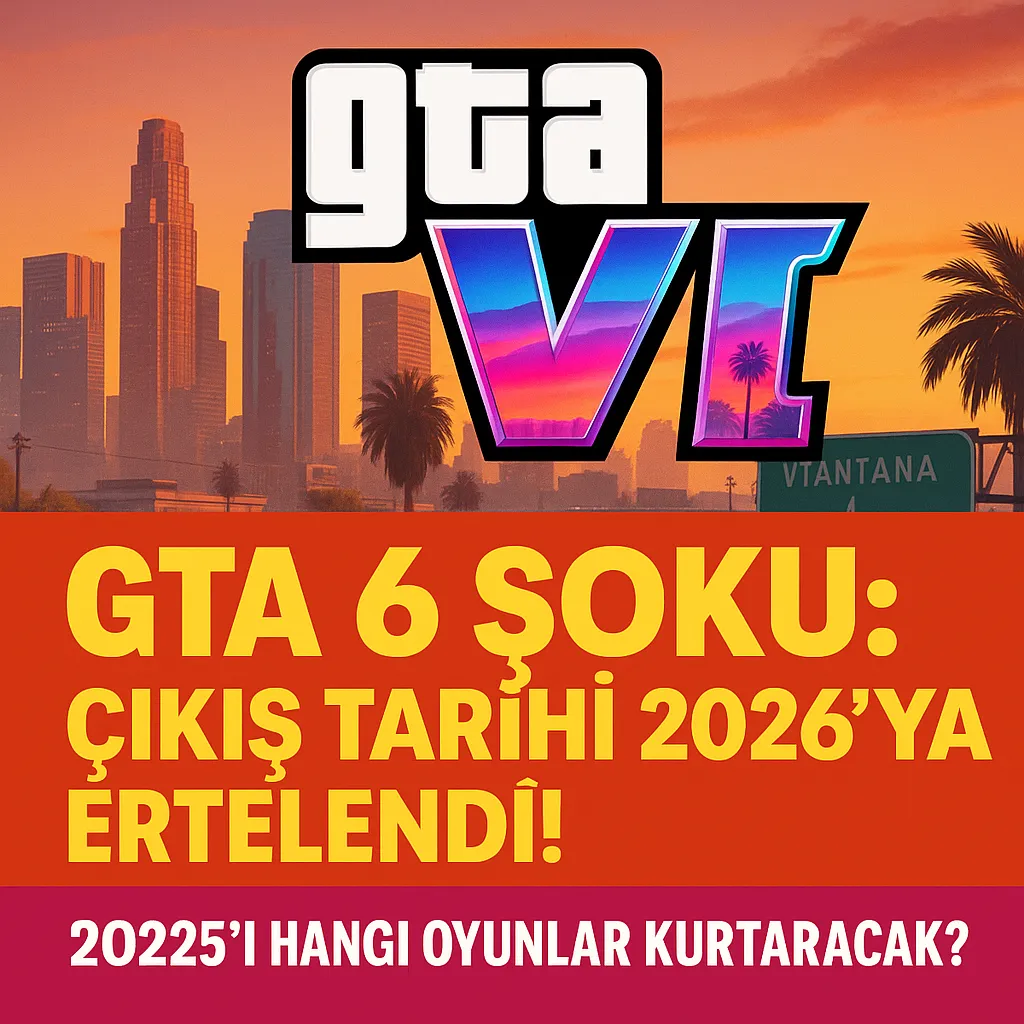 GTA 6 Şoku: Çıkış Tarihi 2026'ya Ertelendi! 2025'i Hangi Oyunlar Kurtaracak?