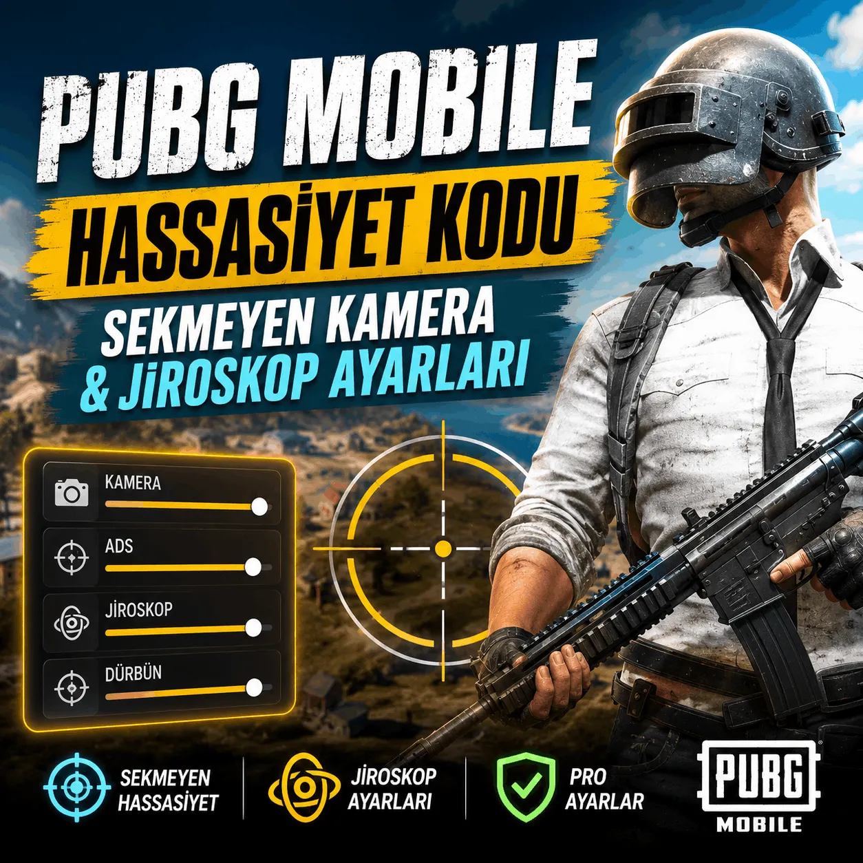 PUBG Mobile Hassasiyet Kodu: Sekmeyen Kamera ve Jiroskop Ayarları