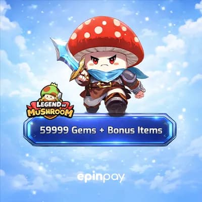 Legend of Mushroom 59.999 Gems + Bonus | Epinpay