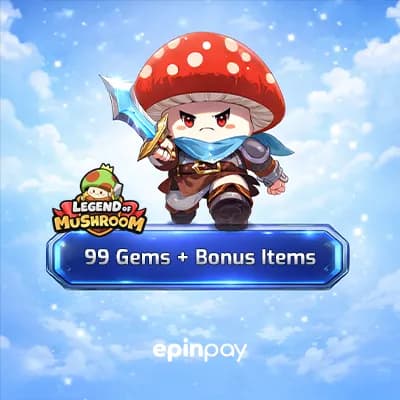 Legend of Mushroom 99 Gems + Bonus | Anında E-PIN | Epinpay