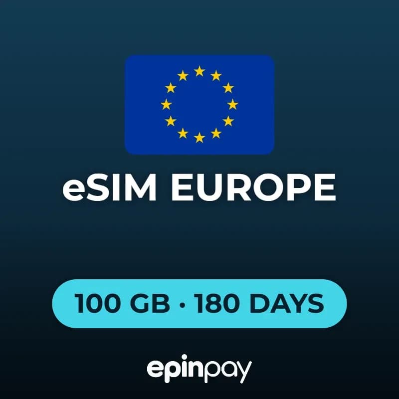 eSIM Europe 100 GB 180 Days | Epinpay