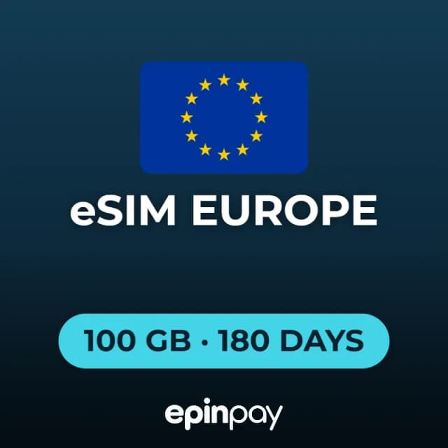 eSIM Europe 100 GB 180 Days | Epinpay