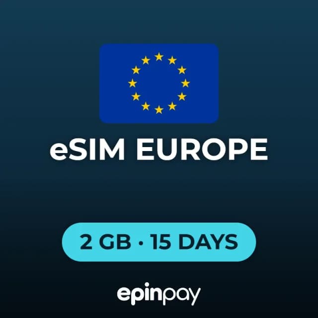 eSIM Europe 2 GB 15 Days | Epinpay