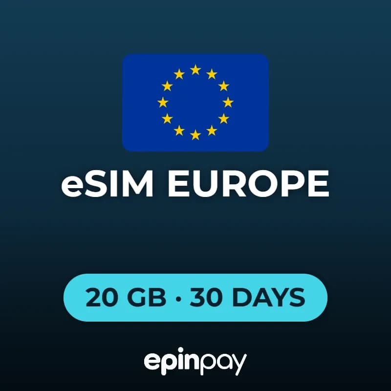 eSIM Europe 20 GB 30 Days | Epinpay
