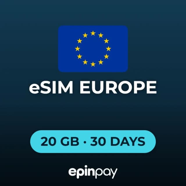 eSIM Europe 20 GB 30 Days | Epinpay
