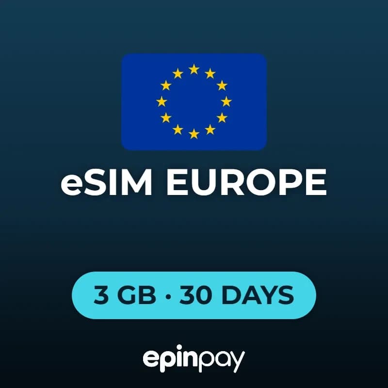 eSIM Europe 3 GB 30 Days | Epinpay