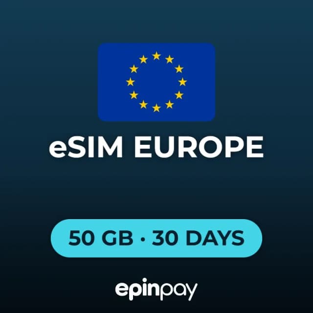 eSIM Europe 50 GB 30 Days | Epinpay