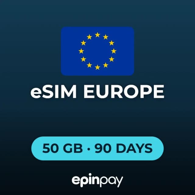 eSIM Europe 50 GB 90 Days | Epinpay
