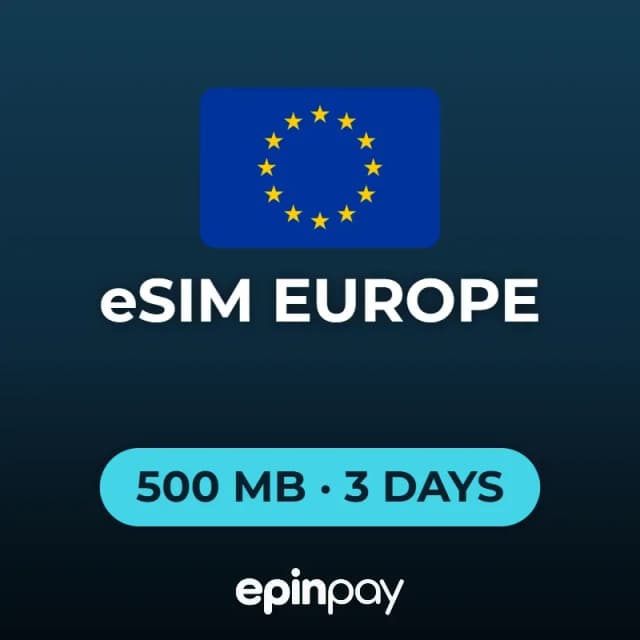eSIM Europe 500 MB 3 Days | Epinpay