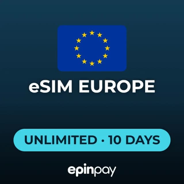 eSIM Europe Unlimited Data 10 Days | Epinpay