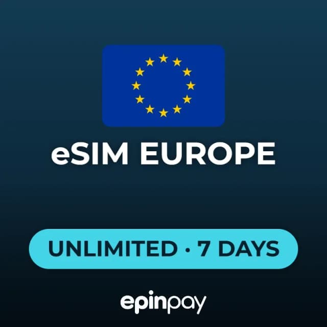 eSIM Europe Unlimited Data 7 Days | Epinpay