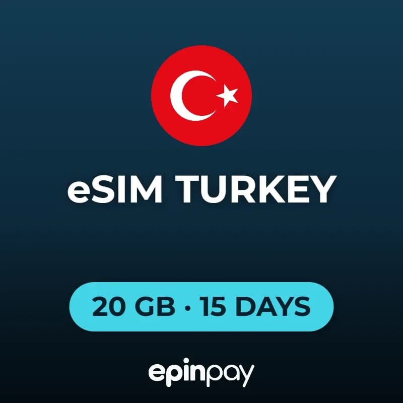 eSIM Turkey 20 GB 15 Days | Epinpay
